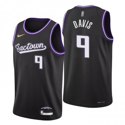 Sacramento Sacramento Kings #9 Terence Davis Mens Black 2021/22 Swingman Jersey - City Edition Mens