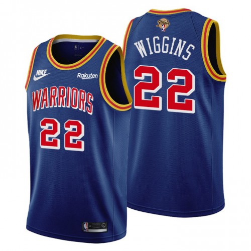Golden State Golden State Warriors #22 Andrew Wiggins Youth Releases Classic Edition 2022 Finals 75th Anniversary Jersey Blue Youth