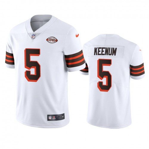 Cleveland Cleveland Browns #5 Case Keenum 1946 Collection Alternate Vapor Limited Jersey - White Men's