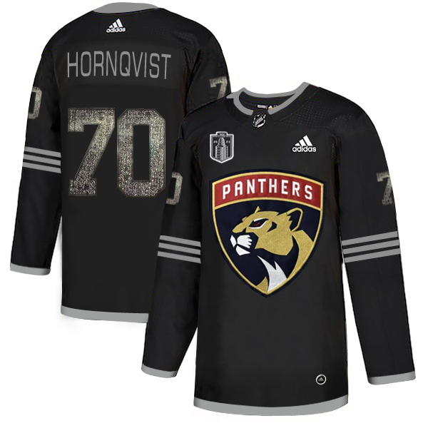 Adidas Panthers #70 Patric Hornqvist Black 2023 Stanley Cup Final Patch Authentic Classic Stitched Youth Jersey