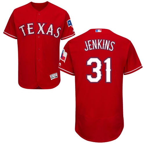 Texas Rangers #31 Ferguson Jenkins Red Flexbase Authentic Collection Stitched Jersey Men's