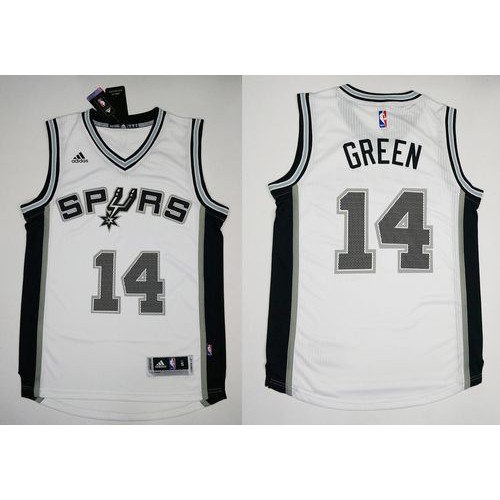 Revolution 30 San Antonio Spurs #14 Danny Green White Stitched Jersey Mens