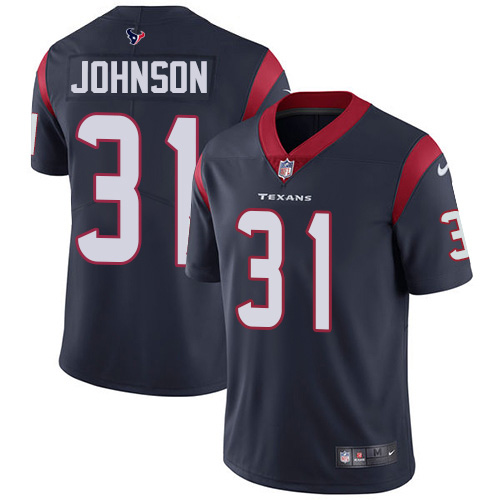 Houston Texans #31 David Johnson Navy Blue Team Color Men's Stitched Vapor Untouchable Limited Jersey Men's