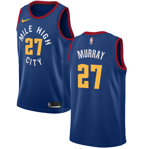 Denver Nuggets #27 Jamal Murray Blue Swingman Statement Edition Jersey Mens