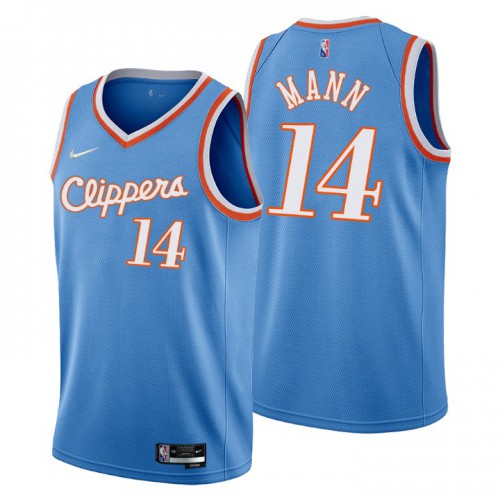 Los Angeles Los Angeles Clippers #14 Terance Mann Mens Blue 2021/22 Swingman Jersey - City Edition Mens