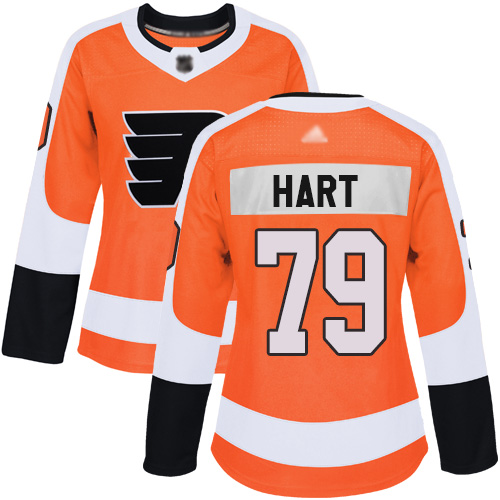 Adidas Philadelphia Flyers #79 Carter Hart Orange Home Authentic Women's Stitched Jersey Womens