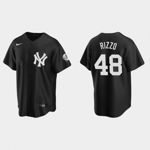 New York New York Yankees #48 Anthony Rizzo Men's Black Alternate Jersey Men's