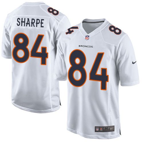 Denver Broncos #84 Shannon Sharpe White Men's Stitched Game Event Jersey Men's