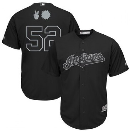Cleveland Guardians #52 Mike Clevinger Majestic 2019 Players' Weekend Cool Base Player Jersey Black Men's
