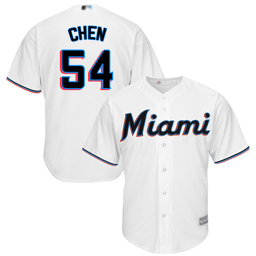 Miami Marlins #54 Wei-Yin Chen White Cool Base Stitched Youth Jersey Youth