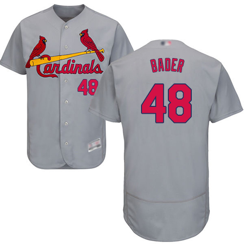 St.Louis Cardinals #48 Harrison Bader Grey Flexbase Authentic Collection Stitched Jersey Men's