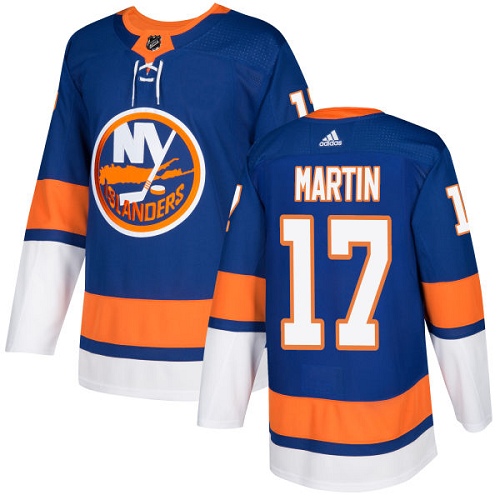 Adidas New York Islanders #17 Matt Martin Royal Blue Home Authentic Stitched Jersey Men's