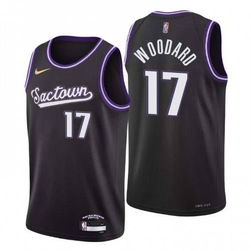 Sacramento Sacramento Kings #17 Robert Woodard II Mens Black 2021/22 Swingman Jersey - City Edition Mens