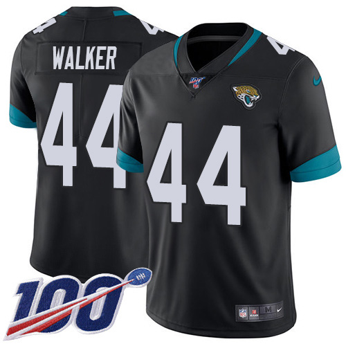 Jaguars #44 Travon Walker Black Team Color Men's Stitched 100th Season Vapor Limited Jersey