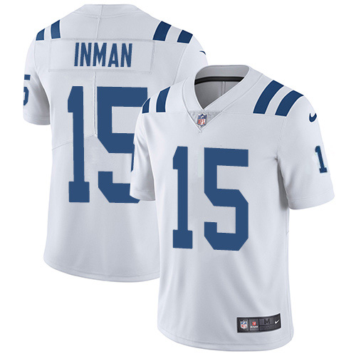 Indianapolis Colts #15 Dontrelle Inman White Men's Stitched Vapor Untouchable Limited Jersey Men's