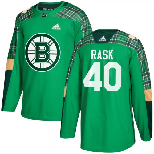 Adidas Boston Bruins #40 Tuukka Rask adidas Green St. Patrick's Day Authentic Practice Stitched Jersey Men's