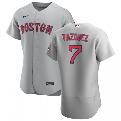 Boston Boston Red Sox #7 Christian Vazquez Men's Gray Road 2020 Authentic Team Jersey Men's