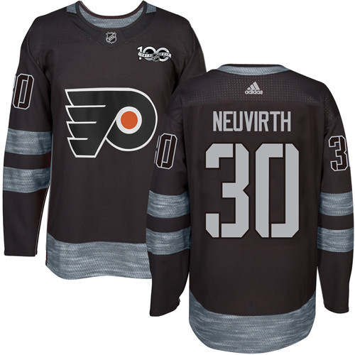 Adidas Philadelphia Flyers #30 Michal Neuvirth Black 1917-2017 100th Anniversary Stitched Jersey Men's