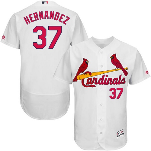 St.Louis Cardinals #37 Keith Hernandez White Flexbase Authentic Collection Stitched Jersey Men's