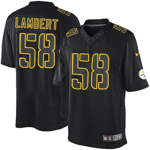 Pittsburgh Steelers #58 Jack Lambert Black Men's Stitched Impact Limited Jersey Men's