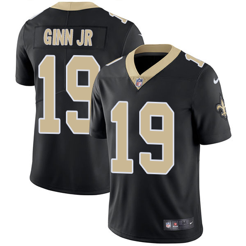 New Orleans Saints #19 Ted Ginn Jr Black Team Color Youth Stitched Vapor Untouchable Limited Jersey Youth