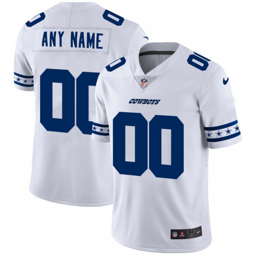 Dallas Cowboys Custom White Team Logo Vapor Limited Jersey