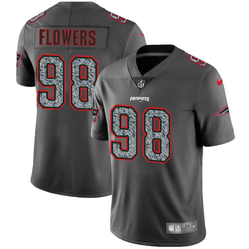 New England Patriots #98 Trey Flowers Gray Static Men's Stitched Vapor Untouchable Limited Jersey Men's