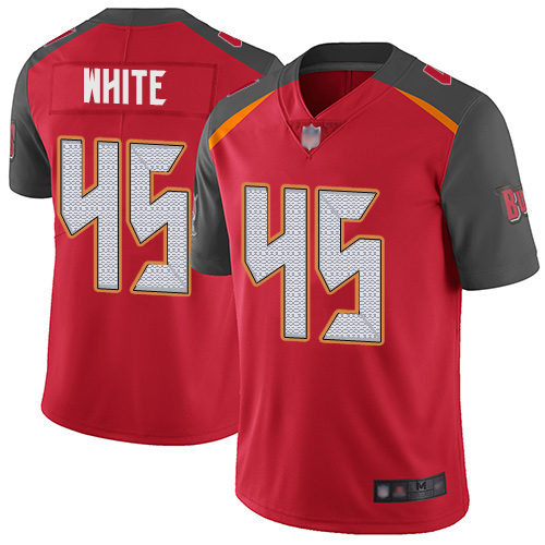 Buccaneers #45 Devin White Red Team Color Men's Stitched Vapor Untouchable Limited Jersey
