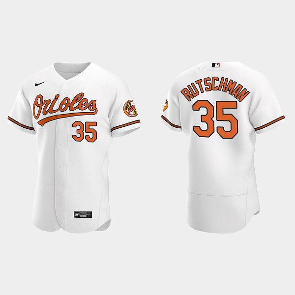 Men's Baltimore Orioles #35 Adley Rutschman Flex Base Home Jersey - White