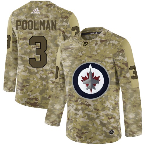 Adidas Winnipeg Jets #3 Tucker Poolman Camo Authentic Stitched Jersey Men's