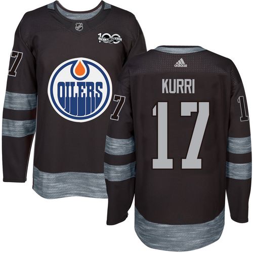 Adidas Edmonton Oilers #17 Jari Kurri Black 1917-2017 100th Anniversary Stitched Jersey Men's
