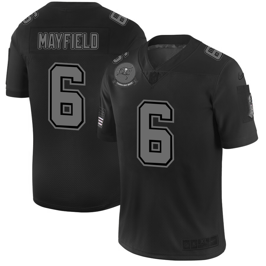 Tampa Bay Buccaneers #6 Baker Mayfield Men's Black 2019 Salute To Service Limited Stitched Jersey