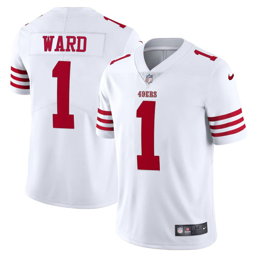 San Francisco 49ers #1 Jimmie Ward White Men's 2022-23 Limited Stitched Vapor Untouchable Jersey