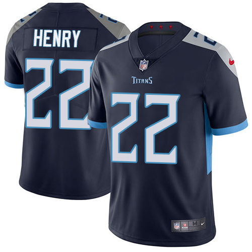 Titans #22 Derrick Henry Navy Blue Team Color Youth Stitched Vapor Untouchable Limited Jersey