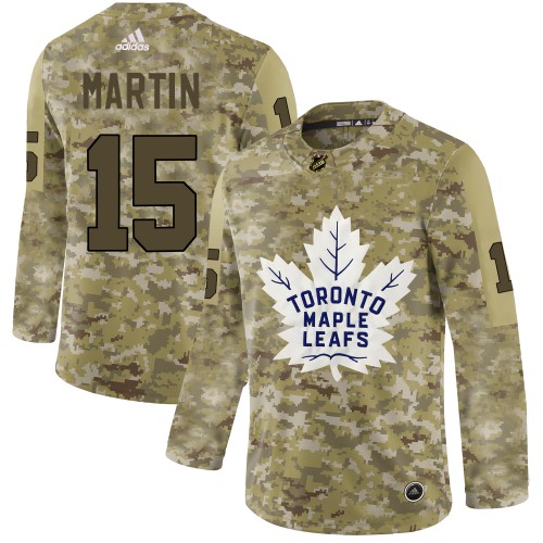 Adidas Maple Toronto Maple Leafs #15 Matt Martin Camo Authentic Stitched Jersey Men's
