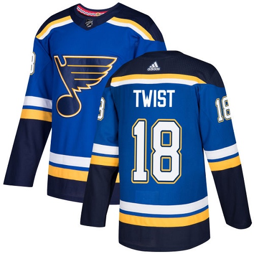 Adidas St. Louis Blues #18 Tony Twist Blue Home Authentic Stitched Jersey Men's