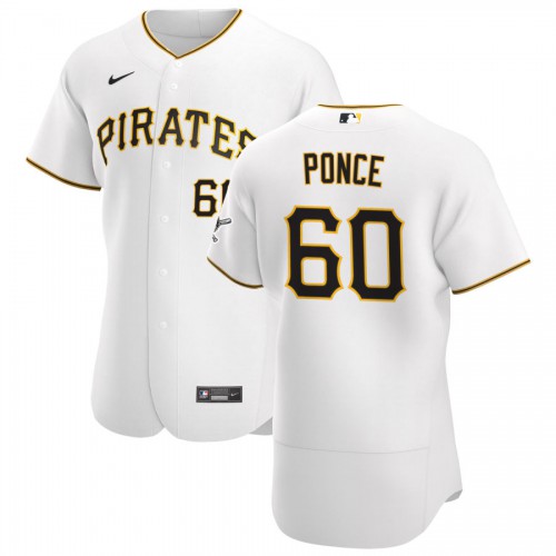 Pittsburgh Pittsburgh Pirates #60 Cody Ponce Men's White Home 2020 Authentic Player Jersey Men's