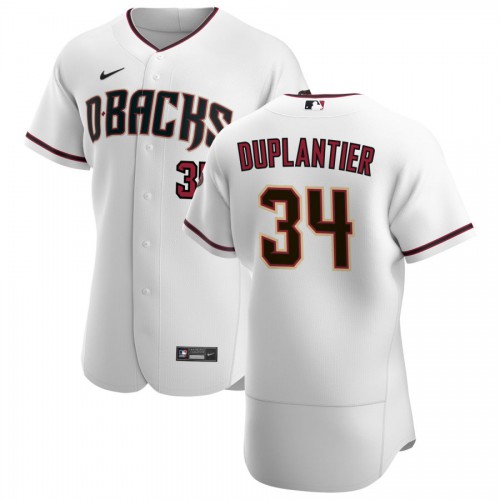 Arizona Arizona Diamondbacks #34 Jon Duplantier Men's White Crimson Authentic Home Team Jersey Men's