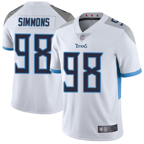 Titans #98 Jeffery Simmons White Men's Stitched Vapor Untouchable Limited Jersey