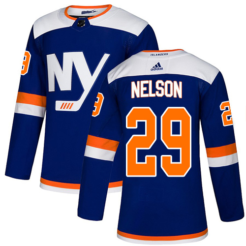 Adidas New York Islanders #29 Brock Nelson Blue Alternate Authentic Stitched Jersey Men's