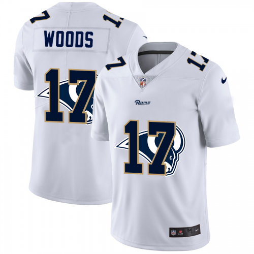 Los Angeles Los Angeles Rams #17 Robert Woods White Men's Team Logo Dual Overlap Limited Jersey Men's