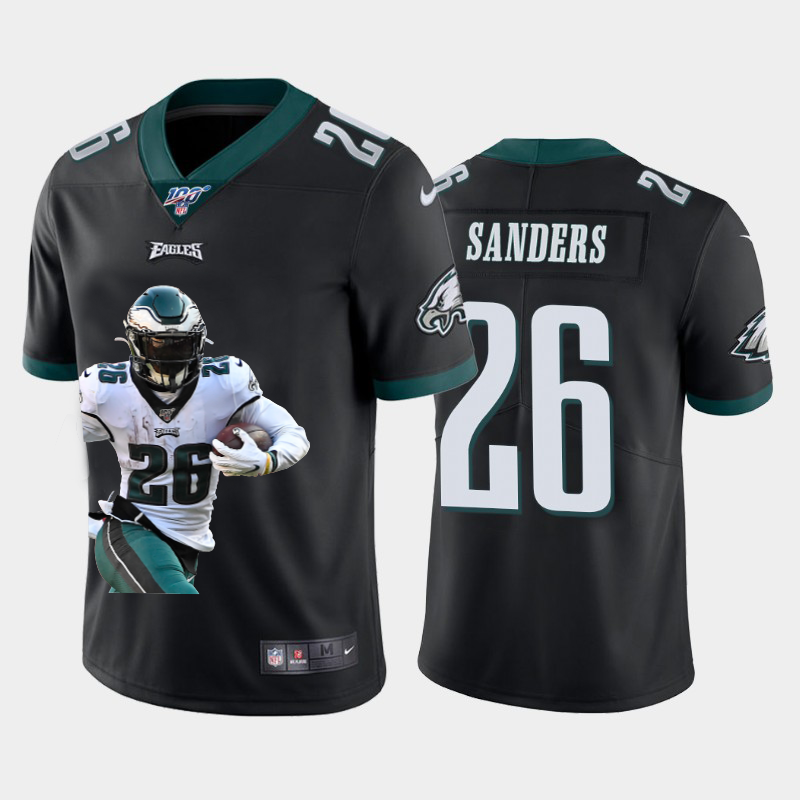 Philadelphia Eagles #26 Miles Sanders Team Hero 3 Vapor Limited 100 Jersey Black