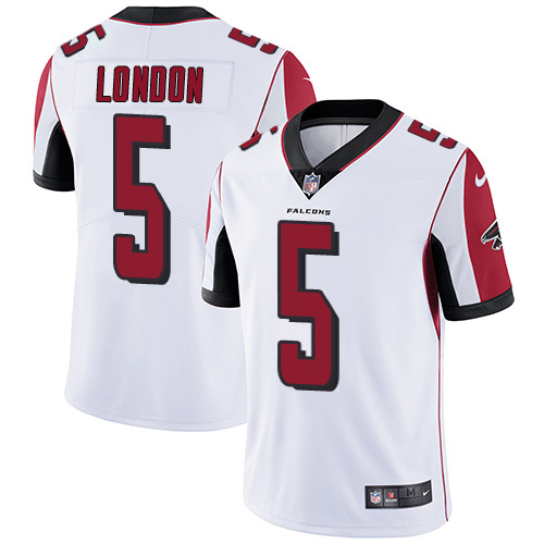 Falcons #5 Drake London White Men's Stitched Vapor Untouchable Limited Jersey