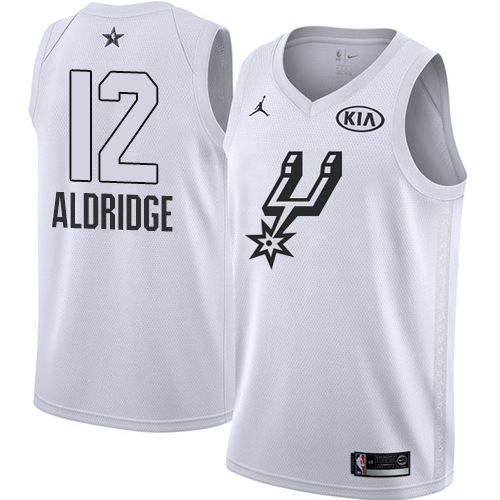 San Antonio Spurs #12 LaMarcus Aldridge White Youth Jordan Swingman 2018 All-Star Game Jersey Youth