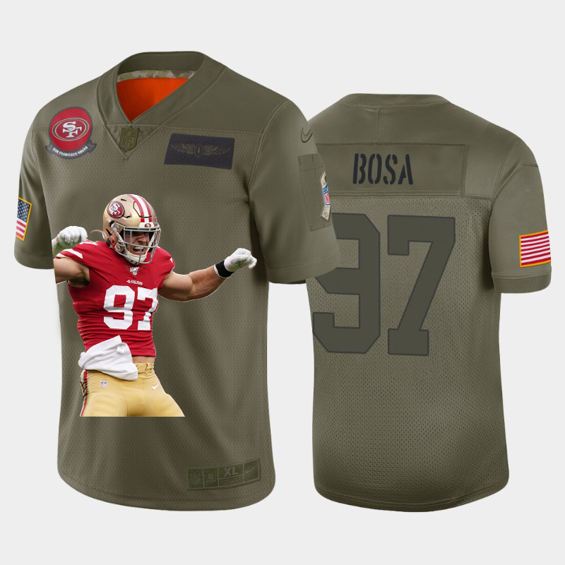 San Francisco 49ers #97 Nick Bosa Team Hero 1 Vapor Limited Jersey Camo