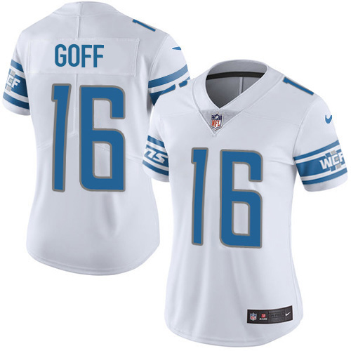 Detroit Lions #16 Jared Goff White Women's Stitched Vapor Untouchable Limited Jersey