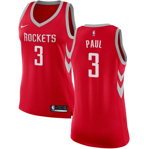Houston Rockets #3 Chris Paul Red Womens Swingman Icon Edition Jersey Womens