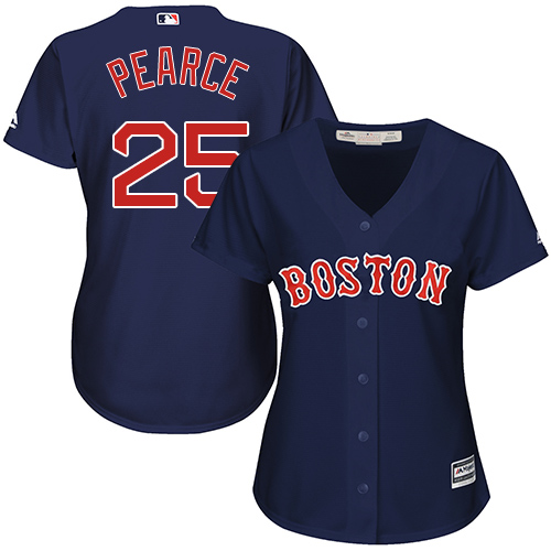 Boston Red Sox #25 Steve Pearce Navy Blue Alternate Women's Stitched Jersey Womens