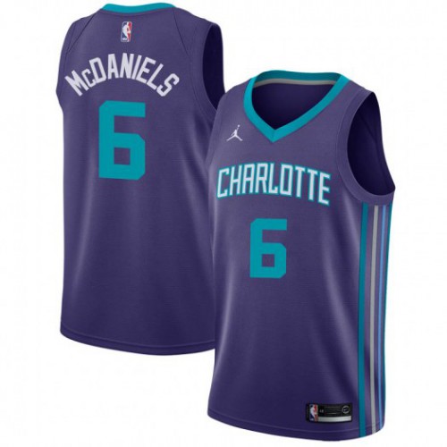 Charlotte Hornets #6 Jalen McDaniels Purple Jordan Swingman Statement Edition Jersey Mens