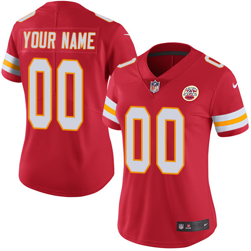 Kansas City Chiefs Customized Red Team Color Stitched Vapor Untouchable Limited Women's Jersey